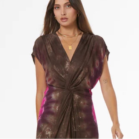 Young Fabulous & Broke Dresses & Skirts - Young, Fabulous & Broke Helena Solar Flare Brown Tie Dye Maxi Dress